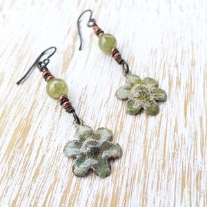 Green Grossular Garnet Earrings